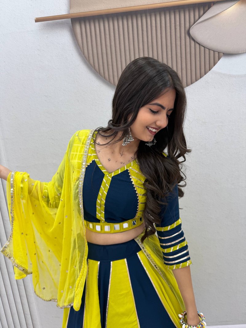 Pc 589 Pure Cotton Real Hand Work Navratri Lehenga Choli